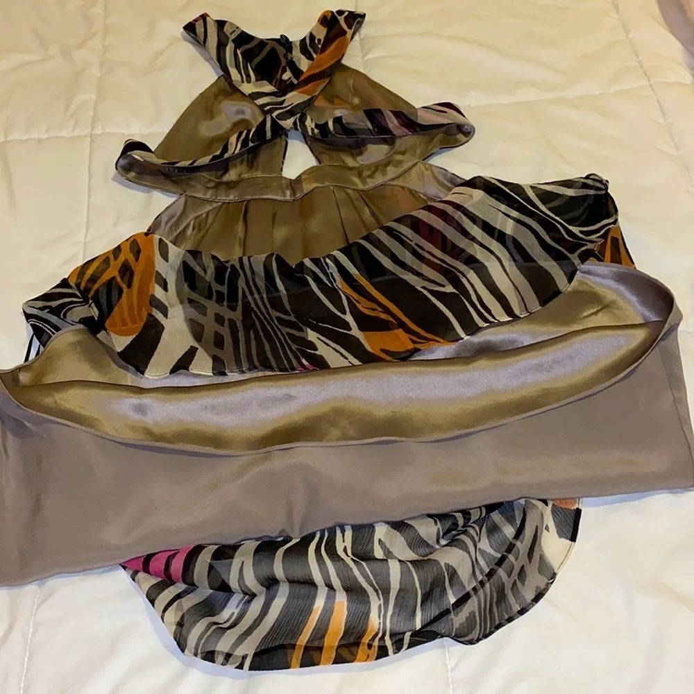 Ali Ro dress women’s 2 black gray pink orange​ - Picture 12 of 14